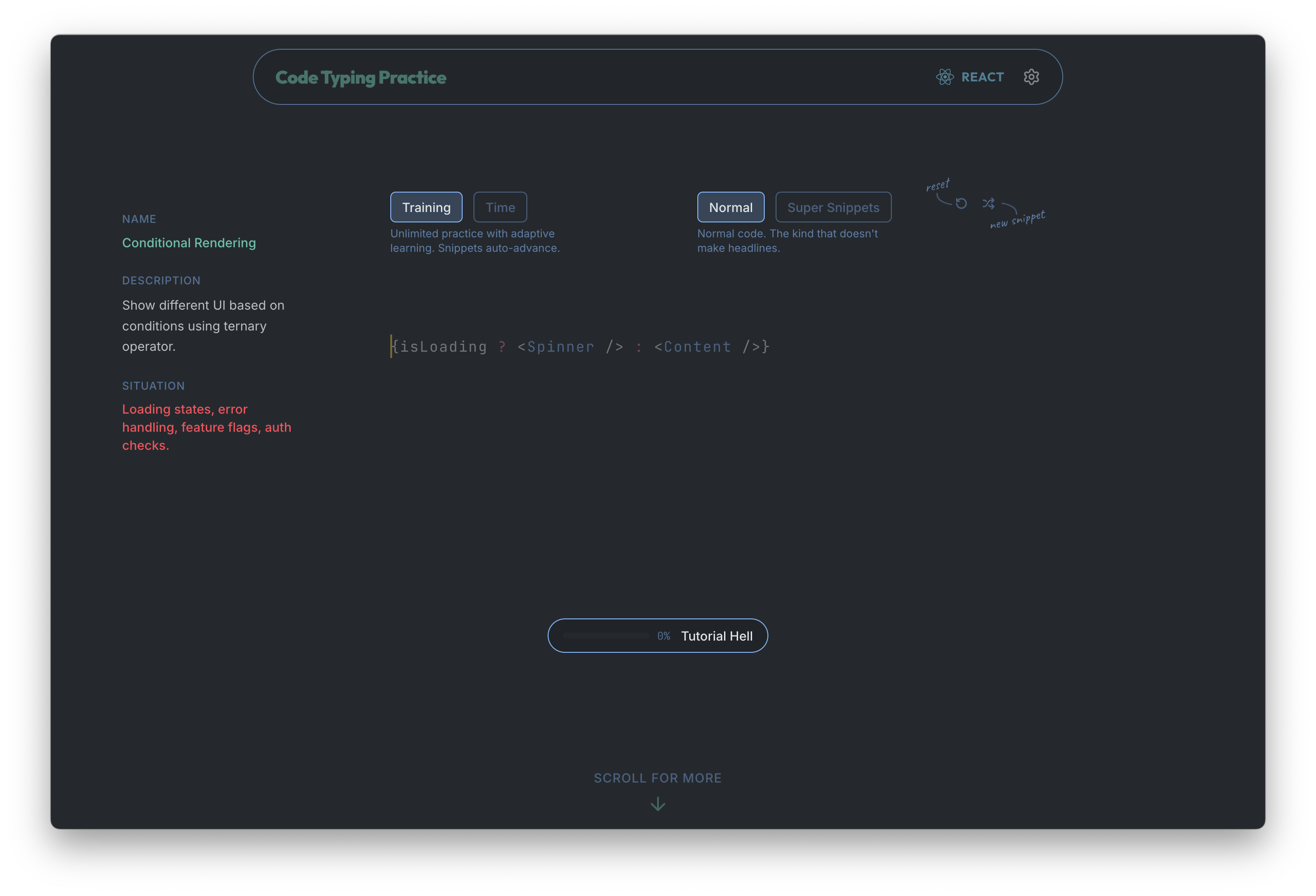 Code Typing Practice Desktop Screenshot